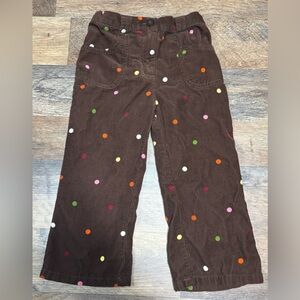 Gymboree Brown Chocolate Confetti Corduroy Pants 3T EUC